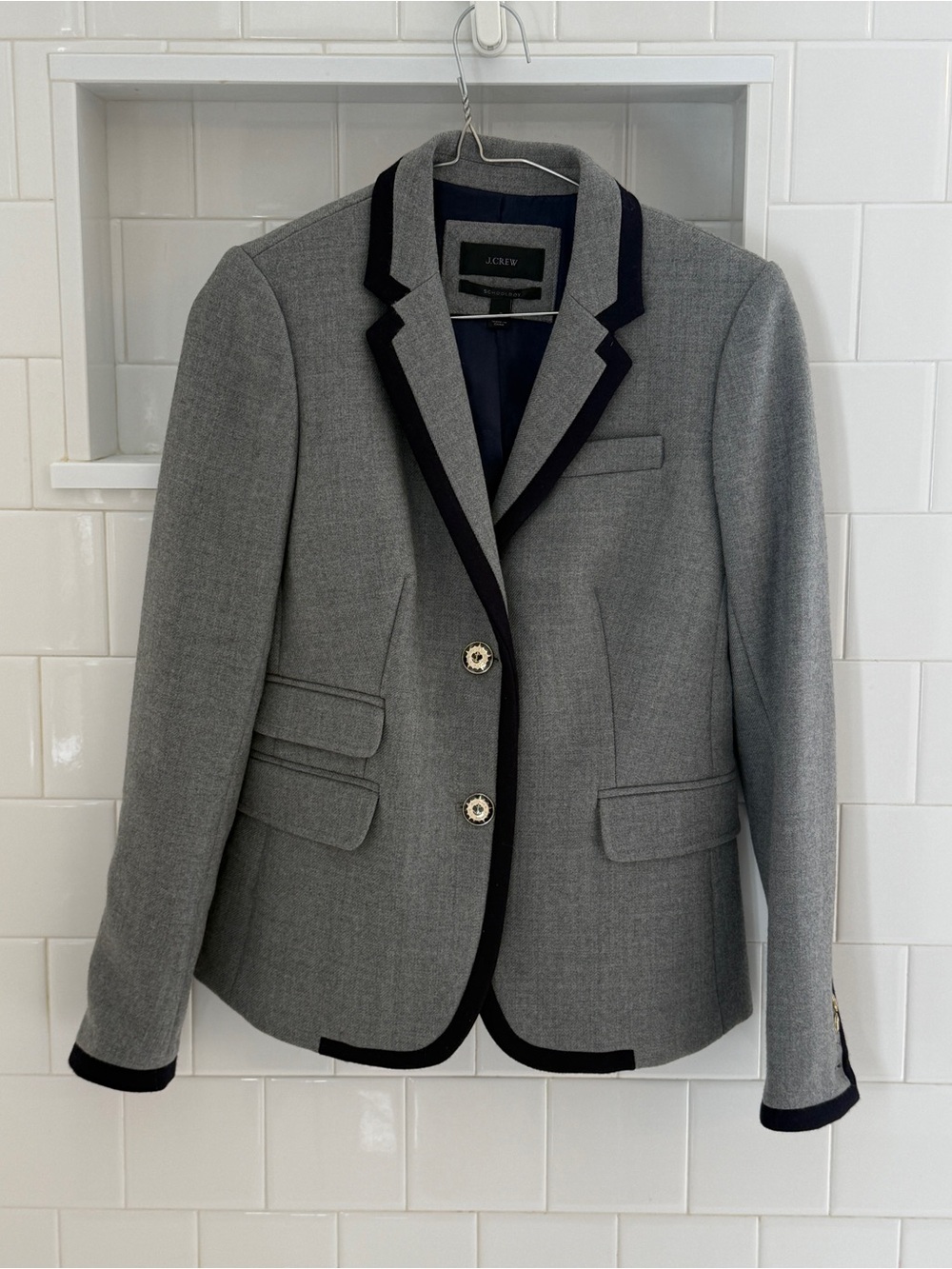 J.Crew Tipped Schoolboy Blazer size 0 NWOT
